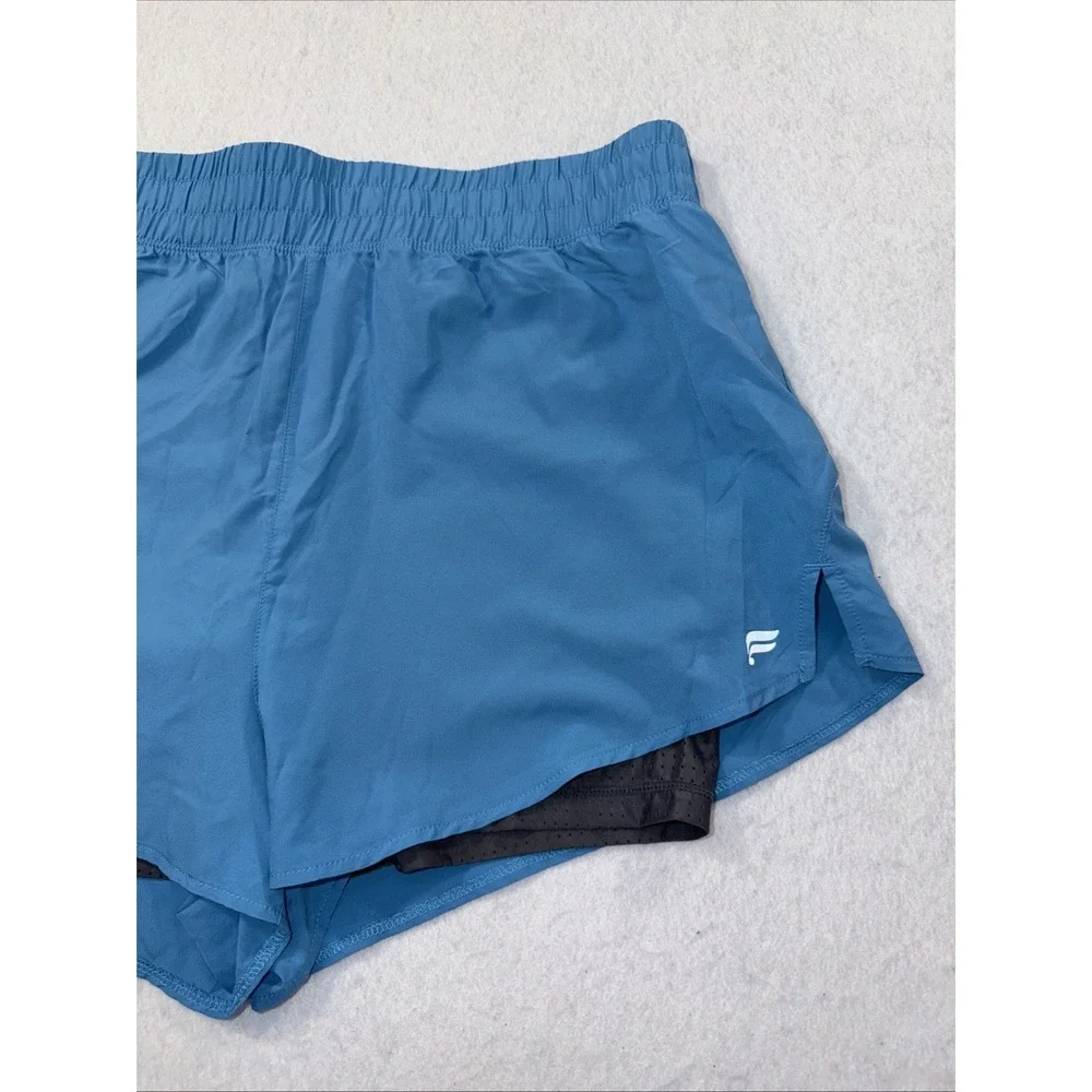 Fabletics‎ Women's Lined Running Shorts Blue Athletic Workout Gym Size L Approx
